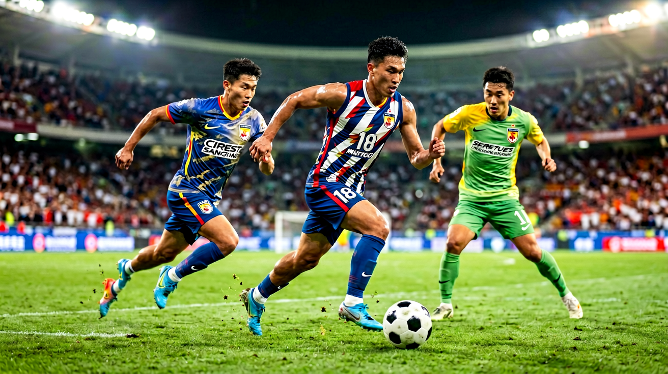 运动员在赛场上激烈竞技的精彩瞬间